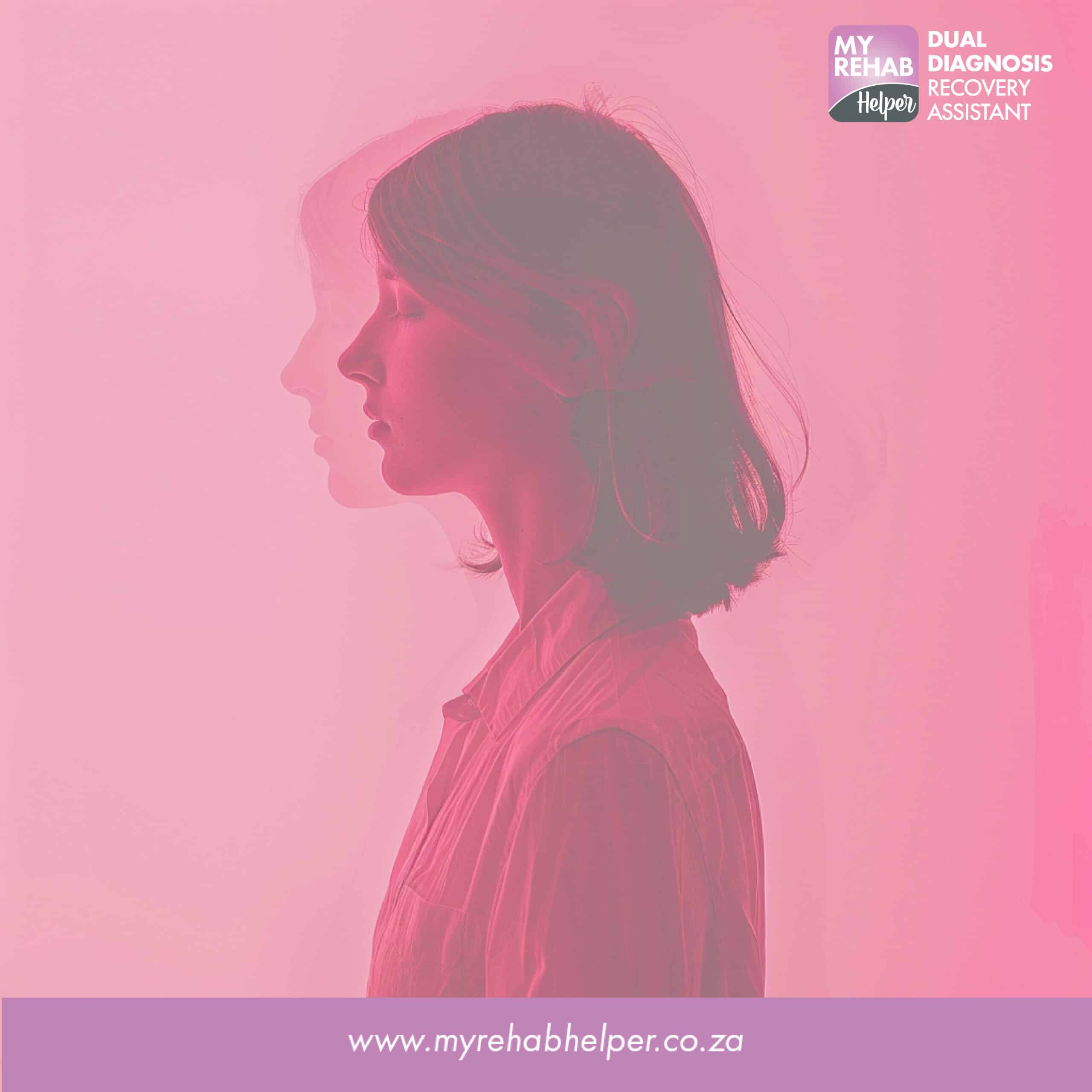 Image of a serene woman with a double exposure effect, symbolizing recovery at MyRehab Helper, a drug and alcohol rehab centre in Glen Marais, Kempton Park