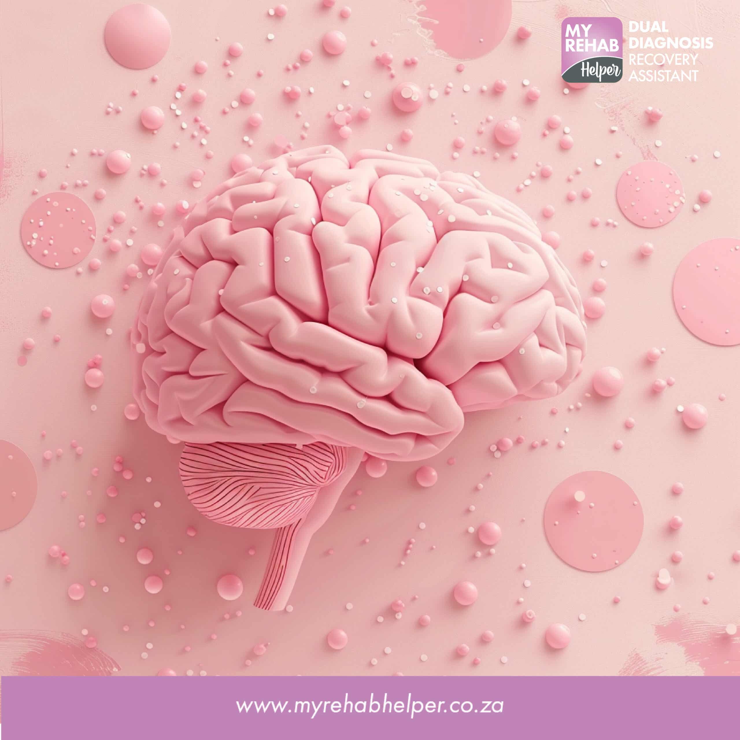 Image of a pink brain, symbolizing recovery at MyRehab Helper, a drug and alcohol rehab centre in Brackendowns, Alberton"